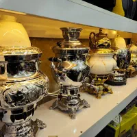 سماورگازی کتری قوری سماور برنجی با ارسال و حضوری