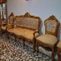 مبل سلطنتی تماما چوب راش منبت کاری شده نه نفره|مبلمان خانگی و میز عسلی|تهران, سیزده آبان|دیوار