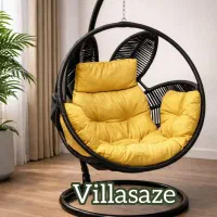 میز و صندلی باغی طرح گل،تاب ریلکسی دو بافت ریلکسی