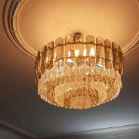 لوستر|لوستر و چراغ آویز|ابریشم, |دیوار