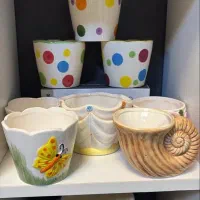 گلدان سرامیکی تک و عمده موجودی فول در طرح مختلف