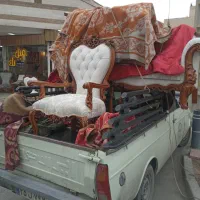 وانت تلفنی حمل مبلمان و سرویس چوبی