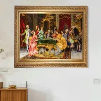 تابلو فرش دستباف نقش برجسته مهمانی|تابلو فرش|کرج, کوی امامیه|دیوار