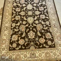 فرش فانتزی طرح افشان کرم. قهو ه ای