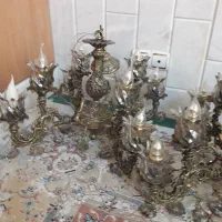 ۲ عدد لوستر ۴ شاخه ۸ شعله|لوستر و چراغ آویز|نجفآباد, گلدشت|دیوار