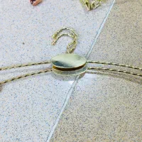 چوب لباسی دو گیره فلزی طلایی