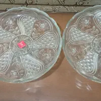 دو عدد ظرف میوه بلوری