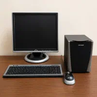 مانیتور. کیبورد. موس. اسپیکر