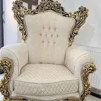 مبل سلطنتی ۹ نفره تمام چوب باکاور (نومناسب جهاز)|مبلمان خانگی و میز عسلی|قم, سالاریه|دیوار