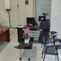 باسلام دو عدد صندلی انتظار با میز ج قفسه