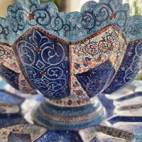 ست کاسه بشقاب میناکاری مسی اصل اصفهان|صنایع دستی و سایر لوازم تزئینی|قزوین, |دیوار