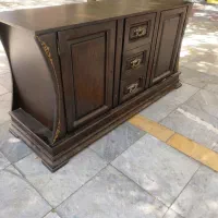 ۲ عدد کنسول برنز کاری بسیار شیک تمام چوب و عالی|بوفه، ویترین، کنسول|تهران, خانی آباد نو شمالی|دیوار