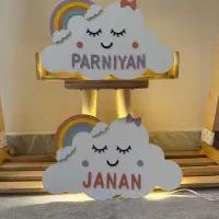 چراغ خواب کودک ابر پرگیس وود|چراغ خواب و آباژور|شیراز, شهرک گلدشت حافظ|دیوار