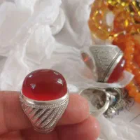 انگشتر نقره عقیق کلوخه آفریقا کار دست