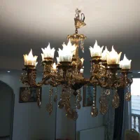 لوستر برنجی هشت شاخه