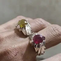 دوعدد انگشتر یاقوت معدنی|جواهرات|آزادشهر, |دیوار