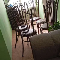 غذا خوری6 نفره فلزی|میز و صندلی غذاخوری|شیروان (خراسان), |دیوار