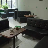 میزوصندلی چرم (کافه)+میز بازی