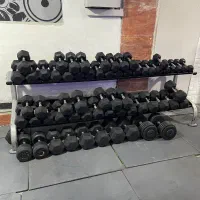 فروش یک تن و صد و بیست کیلو دمبل بدنسازی