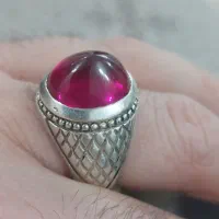 انگشتر یاقوت الماس تراش عبدالرزاقی اصل|جواهرات|خمینی‌شهر, |دیوار