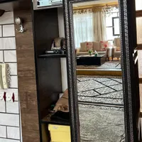 کمد جاکفشی چوب لباسی با آینه درحد نو|جاکفشی، کمد، دراور|ایوان, |دیوار