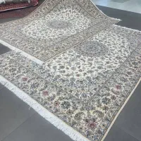 فرش دستباف (بساک)جفت ۹ متری نایین کرک ابریشم