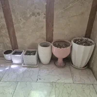 ۶ عدد گلدان سرامیکی