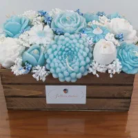 باکس گل شمعی|گل مصنوعی|نی‌ریز, |دیوار