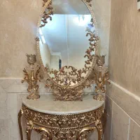 آینه شمعدان همراه با کنسول|بوفه، ویترین، کنسول|شهرضا, |دیوار