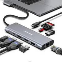هاب 9 پورت مخصوص سورفیس با دو ورودی تایپ سی