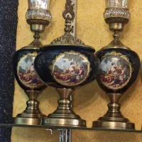 چراغ /لامپا/لاله سرمه ای طرح فرانسه