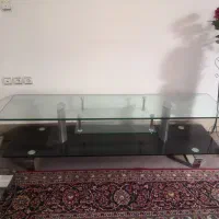 میز تلوزیون شیشه ای دوطبقه شیک و تمیز فقط یک ملیون|میز تلویزیون|شیراز, دوکوهک|دیوار