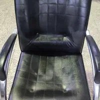 صندلی چرم اداری پایه فلزی|مبلمان اداری|رشت, لاکان شهر|دیوار