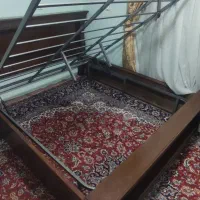 تخت دو نفره جک دار همراه تشک|تخت و سرویس خواب|قزوین, |دیوار
