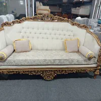 مبل سلطنتی نه نفره دسته چوبی