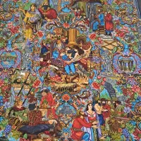 سلاطین چله ابریشم...|تابلو فرش|تهران, شهرک ولیعصر شمالی|دیوار