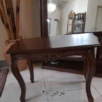 میز عسلی یا جلو مبلی چوبی