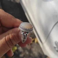 سه عدد انگشتر یاقوت ، فیروزه، عقیق ابری