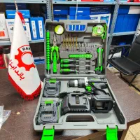 دریل شارژی چکشی ۲۱ ولت با لوازم پی ای پی