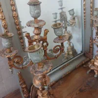 اینه و شعمدان برنجی قدیمی