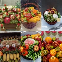 حکاکی هندوانه و کدو و میوه ارایی و سفارش کیک|خدمات پذیرایی، مراسم|گلپایگان, |دیوار