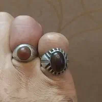 نقره انگشتر کهنه عقیق شن دار