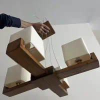 لوستر چوبی|لوستر و چراغ آویز|پردیس, فاز ۱۱|دیوار