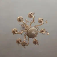 لوستر کریستال شامپاین ۸ شاخه|لوستر و چراغ آویز|ری, ولی آباد|دیوار