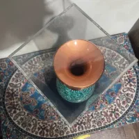 گلدان فیروزه کوبی اقاجانی همراه جعبه جیر|صنایع دستی و سایر لوازم تزئینی|تهران, شمس‌آباد|دیوار