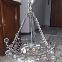 لوستر کریستالی با دو عدد قول