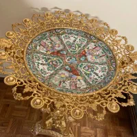 پایه میوه خوری برنز اصل اب طلا کاری|صنایع دستی و سایر لوازم تزئینی|تهران, دروس|دیوار