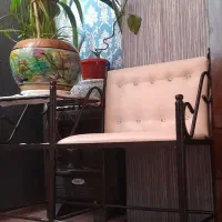 میز تلفن باروکش چرم