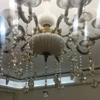 لوستر برنجی ۸ شاخه ۱۶ شعله|لوستر و چراغ آویز|تبریز, |دیوار