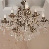 لوستر ۵ شاخه ۱۰ شعله و ۳ شاخه ۶ شعله تمام برنز|لوستر و چراغ آویز|تهران, خانی آباد نو شمالی|دیوار